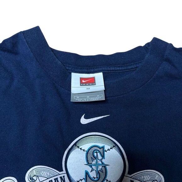 Y2K Nike Center Swoosh Seattle Mariners T Shirt Medium - Picture 3 of 4